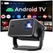 Projecteur - Android 14 - Full HD 1080p - 800 lumens Ansi - Projecteur intelligent