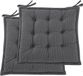 Unyqoos® Set de deux coussins de chaise confortables en velours côtelé avec rembourrage ferme - Gris