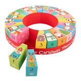 Idena 31492 - Adventskalender om te vullen, 24 genummerde geschenkdoosjes met kerstmotieven, ronde kerstkalender ca. 31,5 x 6,5 cm