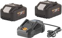 Procraft starterset 20 V 20/4A snellader + 2x 20/8 accu 8,0 Ah