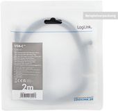 LogiLink USB-C naar USB-A Kabel, 2m, Zwart