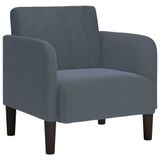 VidaXL Fauteuil met armleuningen 68x68x70 cm Donkergrijs Fluweel
