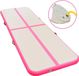 Syfax Gymnastiekmat met pomp opblaasbaar 800x100x10 cm PVC roze