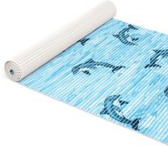 ANRO Tapis de bain Dauphins Bleu 65x160cm