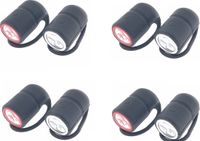 Merkloos / Sans marque Interbosch B.V. 4x Fietslampen set waterdicht voorlicht en achterlicht