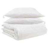 VidaXL Dekbed set met kussen 3 st Wit Donsveer