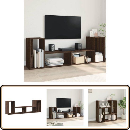 vidaXL Tv-meubelen 2 stuks 75x30x50 cm bewerkt hout bruin eikenkleurig