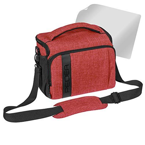 Pedea DSLR-cameratas "Fashion" XL rood voor Canon, Nikon, Panasonic & Sony