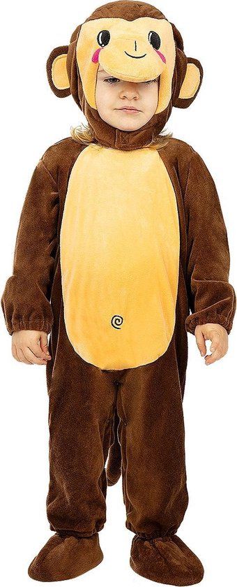 FUNIDELIA Baby Aap Onesie - Bruin - 0-6 Maanden