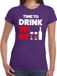 Bellatio Decorations Shoppartners Bv Time to drink Wine tekst t-shirt paars dames S