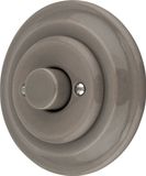 Retro Inbouwdimmer voor LED, keramisch, model I PR1, grisbeige