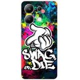Xiaomi Bedrukt siliconen hoesje compatibel met Xiaomi Redmi Note 13 4G Swag or die