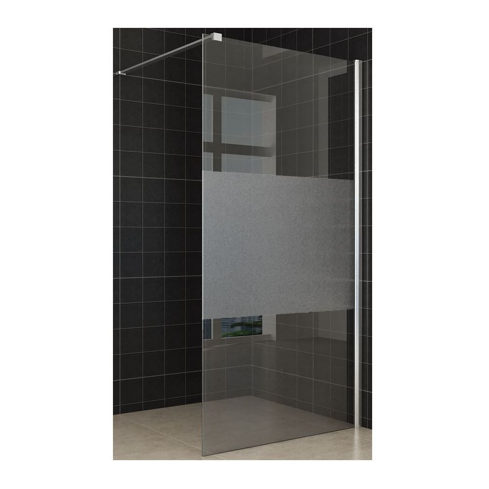 Wiesbaden Douchewand 10 mm met middenband nano coating (alle maten)