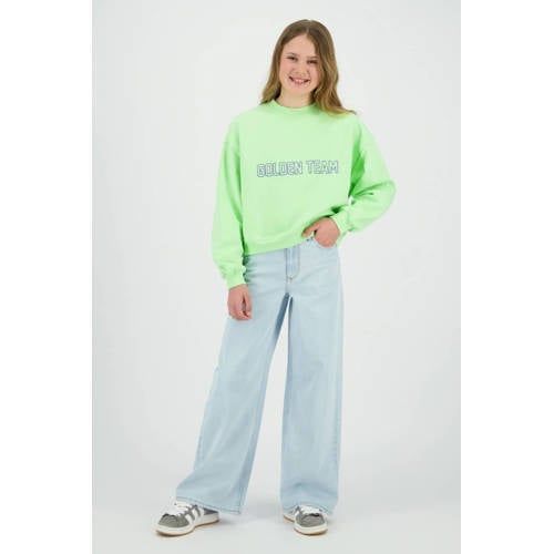 Raizzed high waist wide leg jeans light blue denim