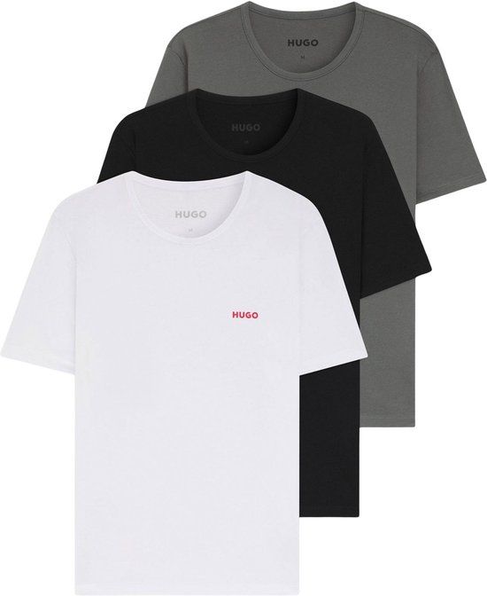 Hugo Cotton Jersey Crew Shirt Heren (3-pack) - Maat L