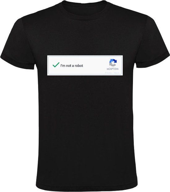 Sol's Not a Robot T-shirt - Zwart - Heren - Maat L