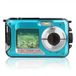 HD368 HD368 Caméra numérique étanche Caméra sous-marine Full HD 2.7K 48MP 16X avec double écran - Bleu