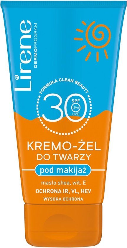 Zonnecrème-gel SPF30 50ml - Geschikt voor onder make-up - Verschillende huidtypes