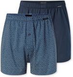 Schiesser 2 PACK Boxershorts Multipacks Blauw, Donkerblauw Heren Katoen XL