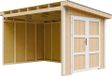 Timbela M939B-HARVEST HONEY - LP SmartSide Tuinhuis op houtbasis - 8,68 m² - 248x412xH231 cm - zonder vloer en zijwand (totaal 3 wanden) met verf
