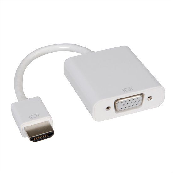 ROLINE HDMI-VGA Cableadapter 0,15 m VGA (D-Sub) HDMI Type A (Standaard) Wit