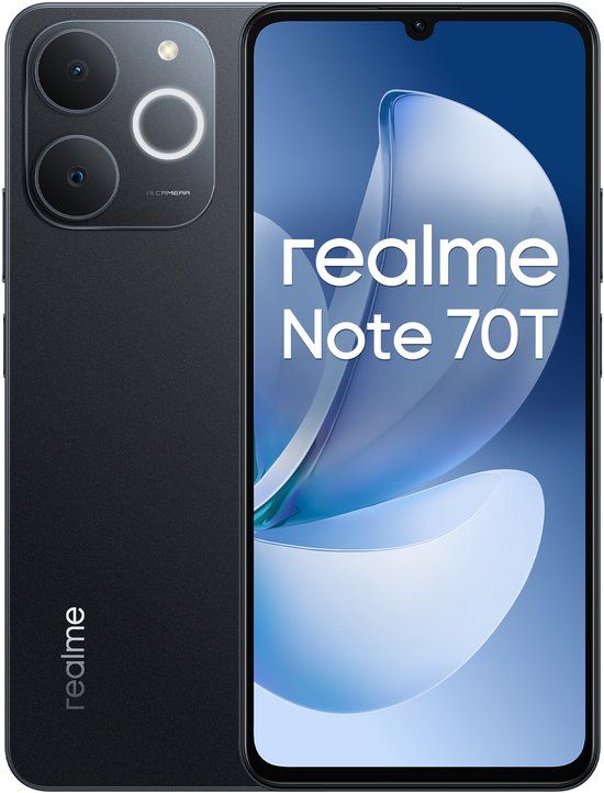 Realme Note 70T 17,1 cm (6.74") Dual SIM Android 15 4G USB Type-C 4 GB 256 GB 6000 mAh Zwart