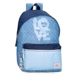 Pepe Jeans Noni Denim schoolrugzak, draagbaar, 39,6 cm, blauw