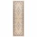 vidaXL - Tapijtloper - FLORNES - Geweven - Ecru - patroon - 100 x 450 cm - PP - 7 mm