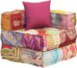 vidaXL Poef modulair met kussen patchwork stof
