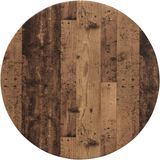 vidaXL Tafelblad - Ø 60 x 1,5 cm - Rond - Bewerkt Hout - Oud Hout