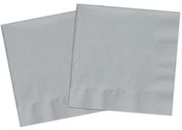Ciao - Papieren servetten FSC composteerbaar (33 x 33 cm, dubbellaag), 20 stuks, rookgrijs, 34802