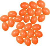 Merkloos / Sans marque Moebius Creativ 50x Oranje kunststof eieren decoratie 4 en 6 cm