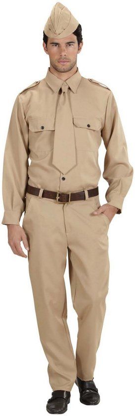 Vegaoo Amerikaans soldatenkostuum voor volwassenen - Verkleedkleding