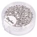Rayher Hobby Rayher 14202610 glas geslepen parel, 3 mm Ø, zilver ondoorzichtig, doos 100 stuks