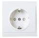 Kopp Malta Wandcontactdoos met aardingscontact en verhoogde contactbeveiliging, Arctic, 923413082