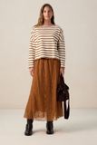 Sissy-Boy Bruine kanten maxi rok
