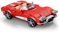 Reobrix 808 - raceauto speelgoed - Corvette - rood - 311pcs - 14+