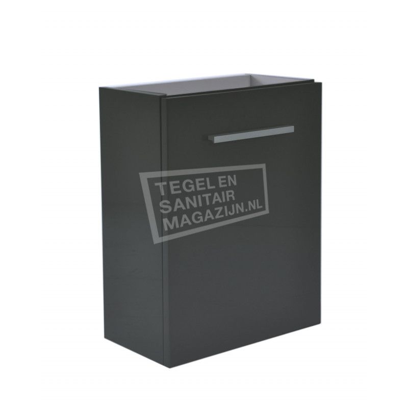 Wiesbaden fonteinkast tbv HS fonteintje l/r 1 deur 40x21 hoogglans grijs