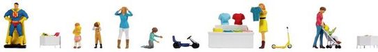 NOCH 16240 H0 Themaset figuren 'speelgoedwinkel' figuren Geverfd