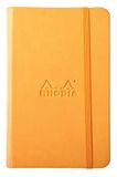 RHODIA 118078C - Hardcover Webnotebook Notitieboek Oranje - A6 - Effen - 192 Pagina's - Clairefontaine Ivoor Papier 90 g/m² - Leeslint, Elastieksluiting - Omslag in Imitatieleer