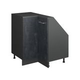 Vicco Rion Kast voor schuine wand Hoekkast – 75.6 x 81.6 cm met 1 deur Zwart beton/antraciet