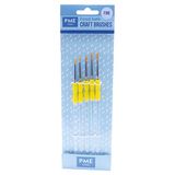 PME CB1009 5-delige fijne ambachtelijke borstel, nylon, geel, 0,2 x 3,2 x 9,9 inch
