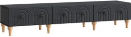 vidaXL TV-kast met lade Zwart 147 x 34,5 x 30 cm Bewerkt hout