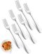 Set de fourchettes élégantes - 6 pièces - Acier inoxydable - 18 cm