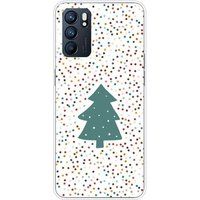 1001 coques Oppo Beschermende siliconen case compatibel met Oppo Reno 6 5G kerstboom