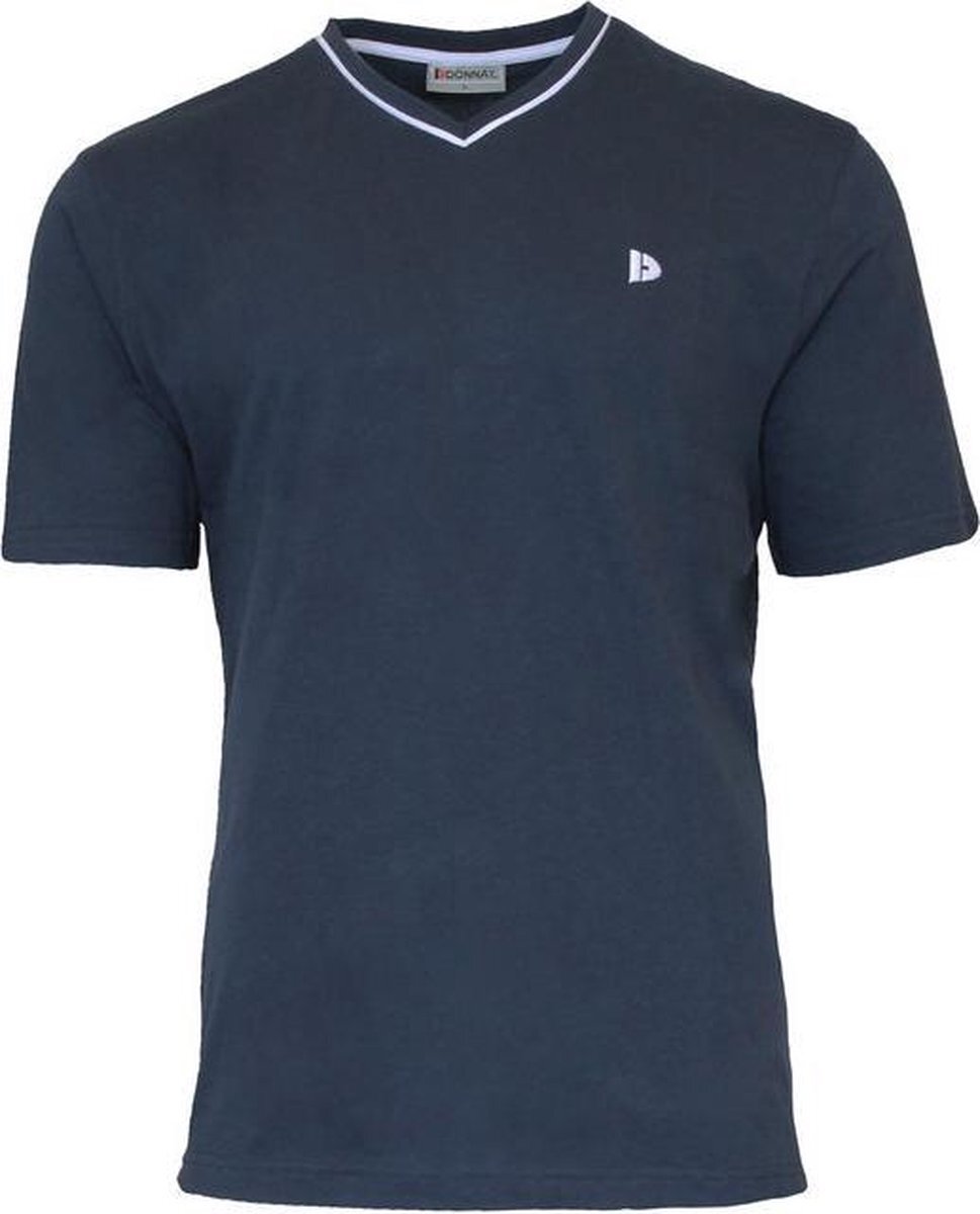 Donnay T-shirt - Sportshirt - V- Hals shirt - Heren - Maat L - Donker blauw