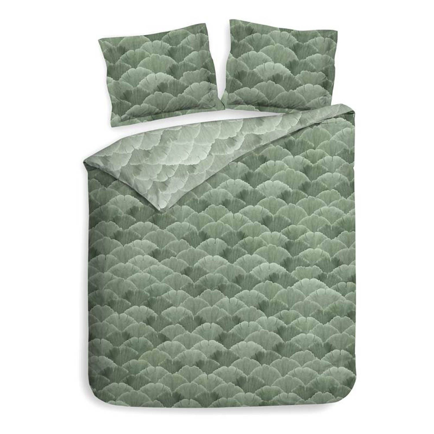Heckett & Lane Danilo Dekbedovertrek - Lits-jumeaux - 260x200/220 cm - Laurel Green - Groen