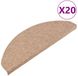 vidaXL - Trapmatten - Zelfklevend - Beige - 20 stuks - 65x22,5x3,5 cm