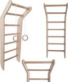 Monkey-Gym Kinder gymnastiek wandrek houten klimladder turnringen toddler