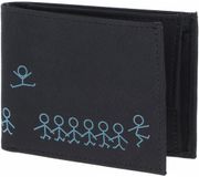 oxmox New Cryptan RFID Protect Pocketbörse Jumping Jack 2.0 Print Cyan Black zwart